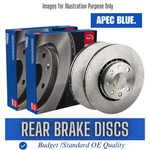 Brake Discs Pair Rear For Honda Civic MK9 1.4 12- 16 Petrol Blue. Fixed Price $47.39.