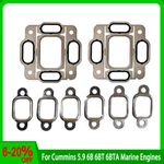 New Exhaust Manifold Turbo Gasket Set For Cummins 5.9 6BTA Marine Engines. Fixed Price $30.35.