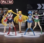 Sailor Moon Action Figures 5PCS/SET Statue Anime Manga 17CM. Fixed Price $17.49.