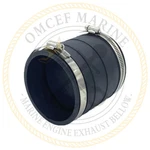 Omc Sterndrive Elbow Exhaust Hose # 0778072 3853608 3852696, 913405 W/ Clamps. Fixed Price $28.50.