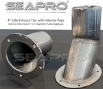 Seapro 4" Side Marine Boat Exhaust Tip 40 Degree Angle- Stainless Steel. Fixed Price $380.00.