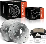 Front Drilled & Slotted Disc Brake Rotors Ceramic Pads Volvo S60 XC70 S80 V60. Fixed Price $149.00.