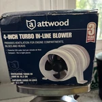 Attwood Marine 4" Turbo 4000 In-line Blower For Bilge Compartment 1747-4. Fixed Price $34.99.