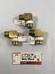 (new) Ace 41191 1/2" X 3/8" Brass Flare Male Block Pipe Elbow Lot Of Pc. Fixed Price $13.90.