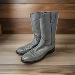 Vintage Justin Ladies Western Cowboy Roper Boots 6 1/2 Mid Calf Made Usa. Fixed Price $20.00.