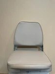 Attwood Boat Folding Fishing Seat 98395GY Low-back Gray Faux Leather. Fixed Price $49.99.
