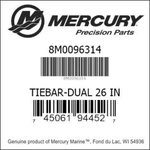New / Oem Mercury Tiebar-dual 26IN 8M0096314. Fixed Price $910.10.
