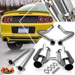 11-14 Ford Mustang 3.7 V6 Dual 4"TIP Muffler Performance S.s Catback Exhaust. Fixed Price $221.89.
