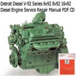 Detroit Diesel Series Service Manual 6V-92 8V-92 Engine Repair Cd !!. Fixed Price $13.07.
